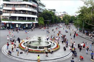 Không gian thoáng đãng của phố đi bộ